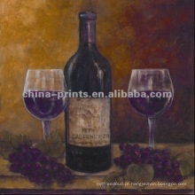 Pintura a óleo Handmade do vinho